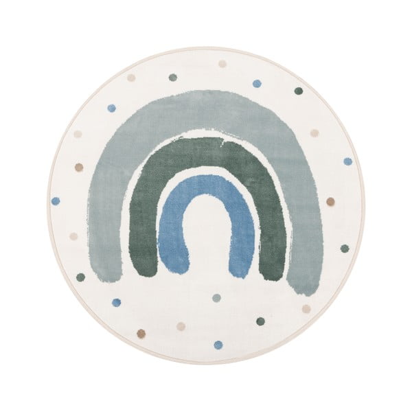 Zöld-elefántcsont színű gyerek szőnyeg ø120 cm Joyful Mint – FD