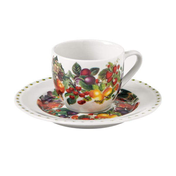 Le Primizie 4 db porcelán csésze alátéttel - Brandani-image-1