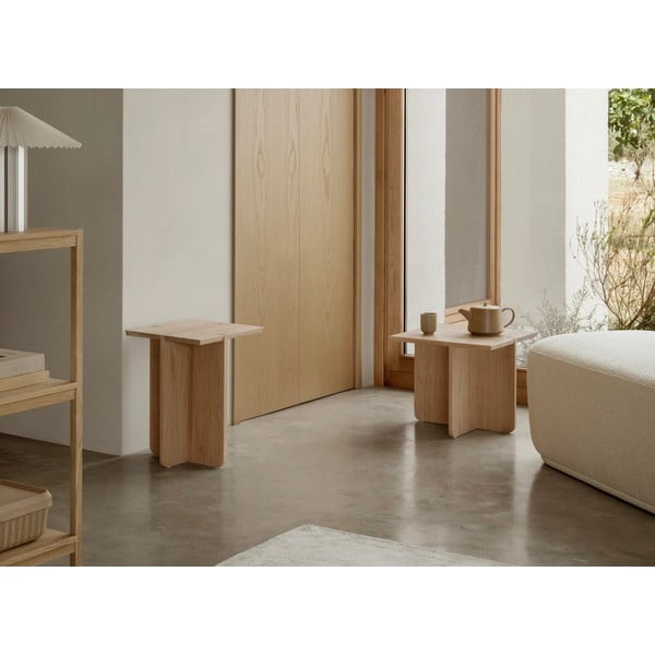 Tölgyfa tárolóasztal 45x45 cm Engawa – Blomus-image-4
