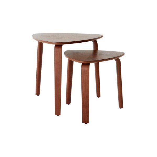 Tárolóasztal szett 2 db-os diófa dekorral 55x56 cm Tulua – Jotex