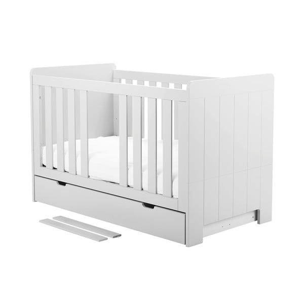 Calmo fehér variálható kiságy, 140 x 70 cm - Pinio-image-2