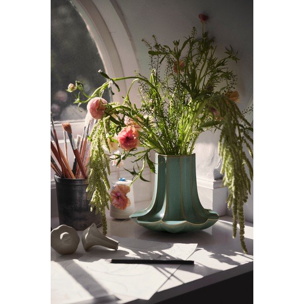 Világoszöld kerámia váza (magasság 20,5 cm) Kantarel – Kähler Design-image-3