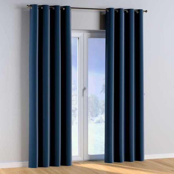 Kék függöny 260x130 cm Posh Velvet - Yellow Tipi-image-1