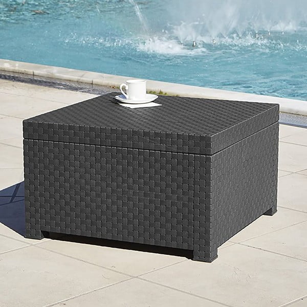 Műrattan kerti dohányzóasztal 56x56 cm – Juinsa-image-1