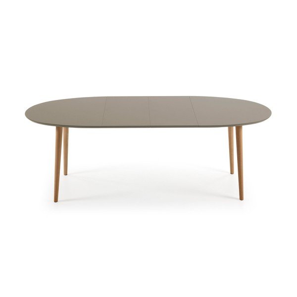 Oakland szürke ovális bővíthető étkezőasztal, 140 x 90 cm - Kave Home-image-4