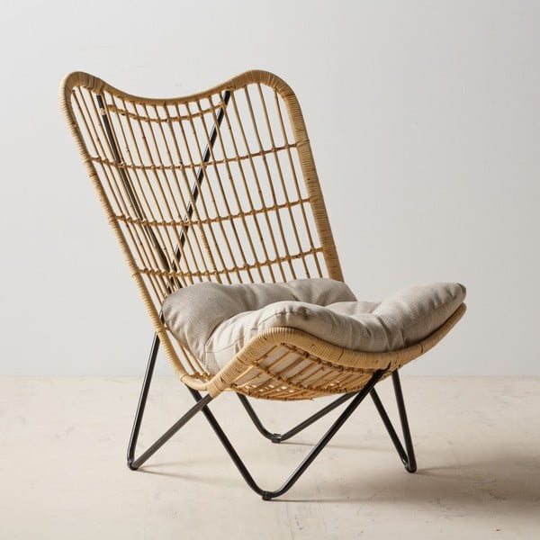 Natúr színű szőtt fotel – Ixia-image-2
