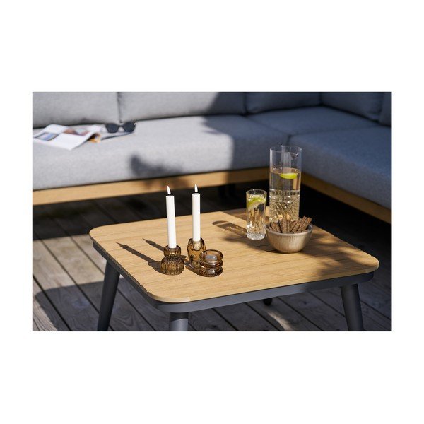 Szürke kárpitozott négyszemélyes kerti lounge szett Comillas – House Nordic-image-3