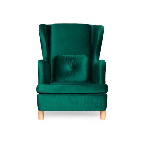 Ingrid Green sötétzöld füles fotel - SKANDICA