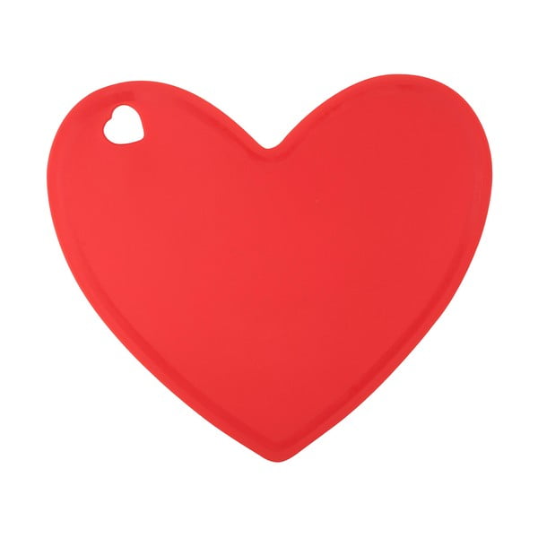 Lovely szívalakú piros szilikon vágódeszka - Tantitoni