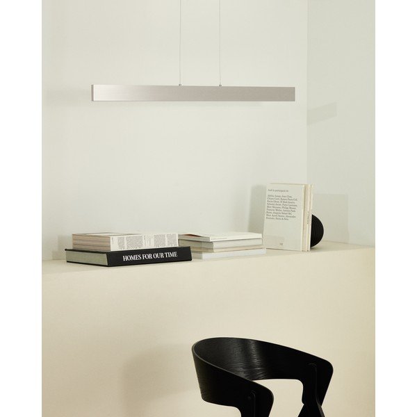 Ezüstszínű LED függőlámpa fém búrával Boadella – Kave Home-image-1