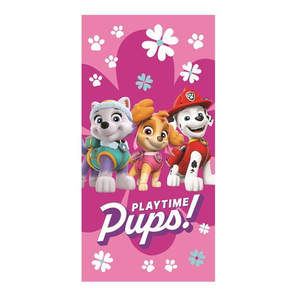 Rózsaszín pamut gyerek fürdőlepedő 70x140 cm Paw Patrol – Jerry Fabrics