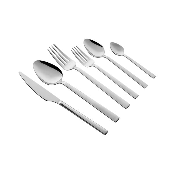Ezüstszínű rozsdamentes acél evőeszköz készlet 36 db-os – Hermia