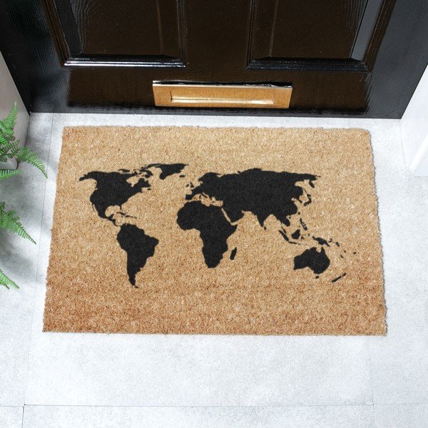 Kókuszrost lábtörlő 40x60 cm World Map – Artsy Doormats-image-2