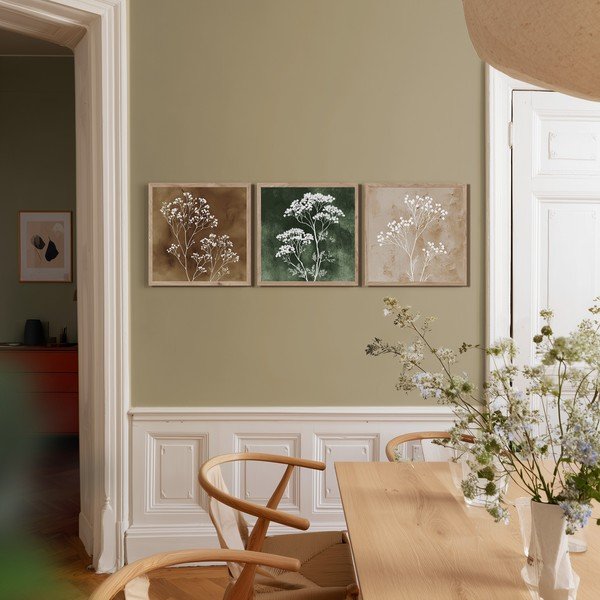 Kép szett 3 db-os 30x30 cm Floral Imprint – Styler-image-1