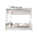 Fehér emeletes borovi fenyő gyerekágy tárolóhellyel 140x200-90x200 cm SCOTT – Vipack