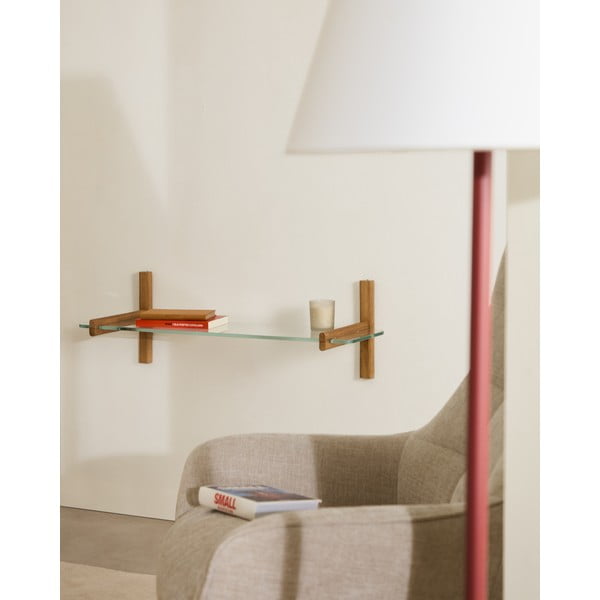 Natúr színű üveg moduláris polcrendszer 90x28x30,5 cm Sitra – Kave Home-image-1