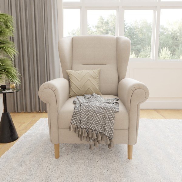 Bézs füles fotel Swan – Ropez-image-1