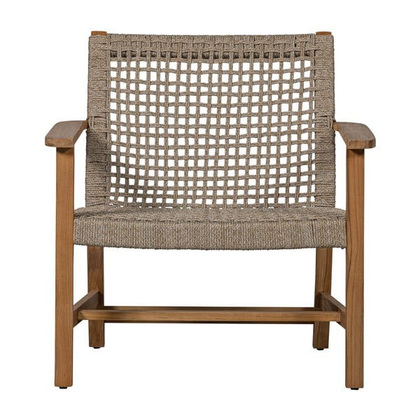 Bézs-natúr színű tömörfa kerti fotel Copper – Exotan-image-3