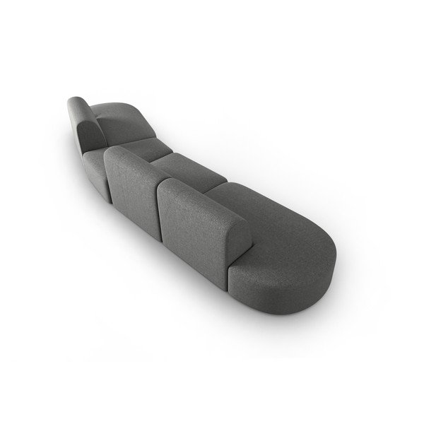 Szürke zsenília kanapé, jobb oldali 428 cm Paolo – Milo Casa-image-3