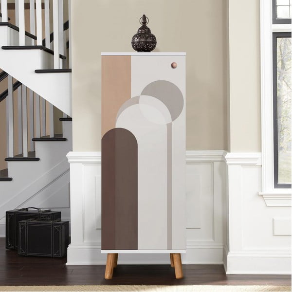 Fehér szekrény 50x135 cm Vegas – Kalune Design-image-4