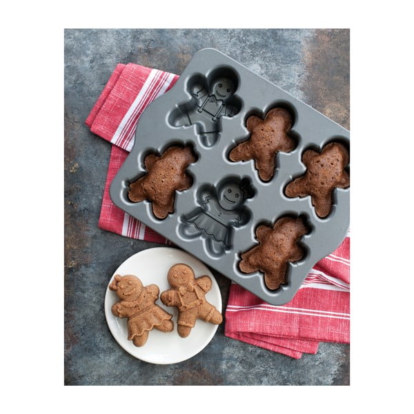 Girls And Boys ezüstszínű sütőforma 6 süteményhez, 500 ml - Nordic Ware-image-2