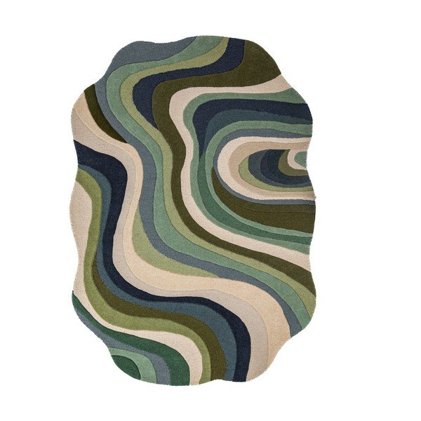 Zöld kézi szövésű gyapjú szőnyeg 200x290 cm Envy Wool – Flair Rugs
