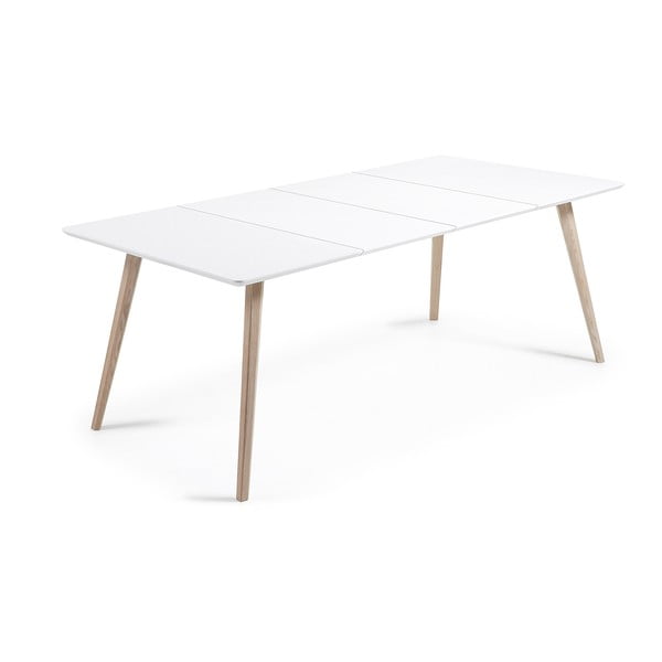 Bővíthető étkezőasztal hosszabbító asztallappal 90x140 cm Eunice – Kave Home-image-4