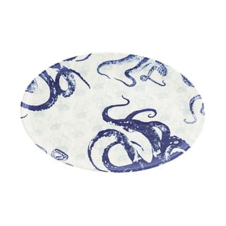 Positano kék-fehér kerámia tálaló tányér, 40 x 25 cm - Villa Altachiara