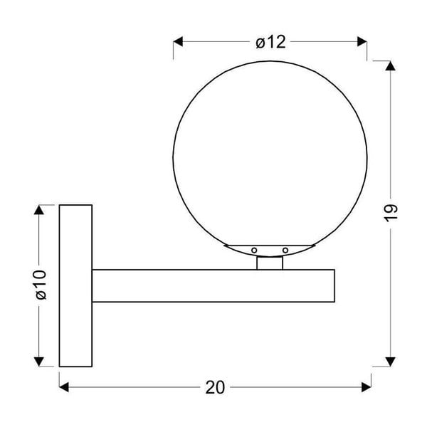 Fekete fali lámpa Kama – Candellux Lighting-image-2