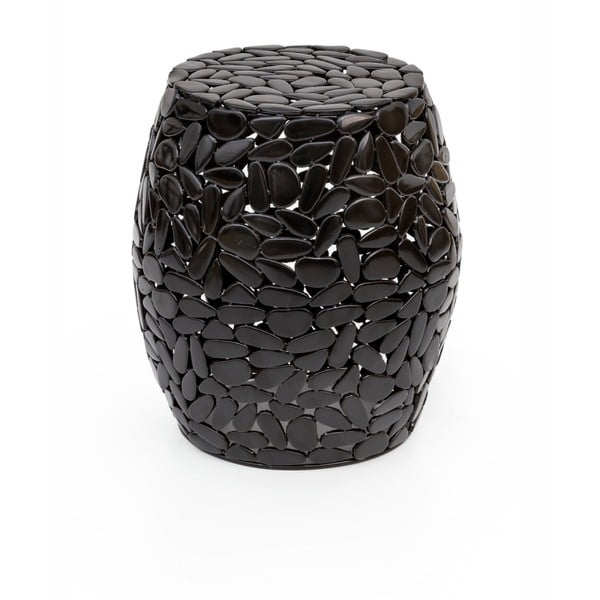 Floral fekete tárolóasztal, ⌀ 40 cm - WOOX LIVING