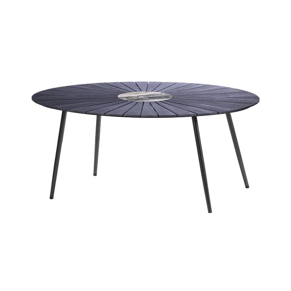 Marienlist fekete ovális kerti asztal artwood asztallappal, 190 x 115 cm - Bonami Selection