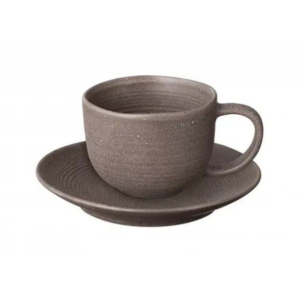 Sötétbarna kerámia csésze szett 2 db-os 190 ml Kumi – Blomus