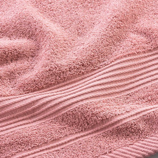 Rózsaszín frottír pamut törölköző 50x90 cm Tendresse – douceur d'intérieur-image-2