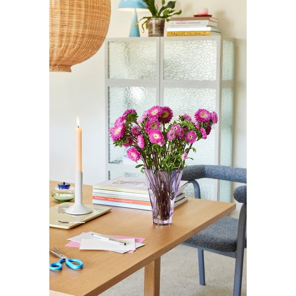 Lila üveg kézzel készített váza (magasság 18 cm) Bloom – Hübsch-image-2