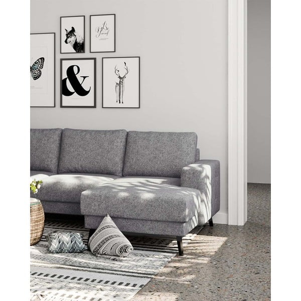 Szürke sarokkanapé (bal oldali) Fynn – Ghado-image-4