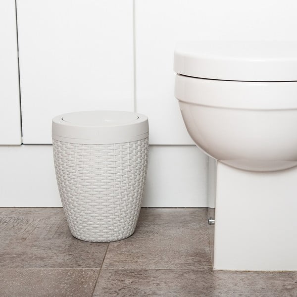 Premium világosbézs fürdőszobai szemetes, 5 l - Addis-image-1