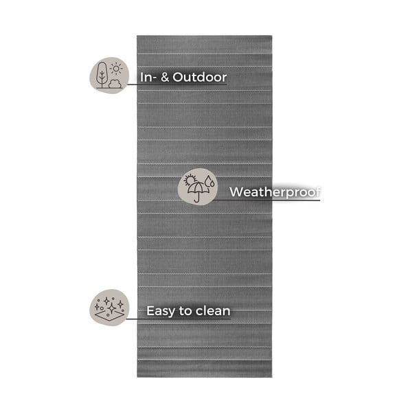 Sunshine szürke kültéri futószőnyeg, 80 x 200 cm - Hanse Home-image-2
