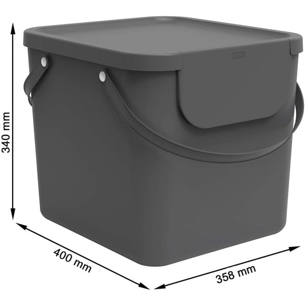 Szelektív szemetes újrahasznosított műanyagból 40 l Albula - Rotho-image-4