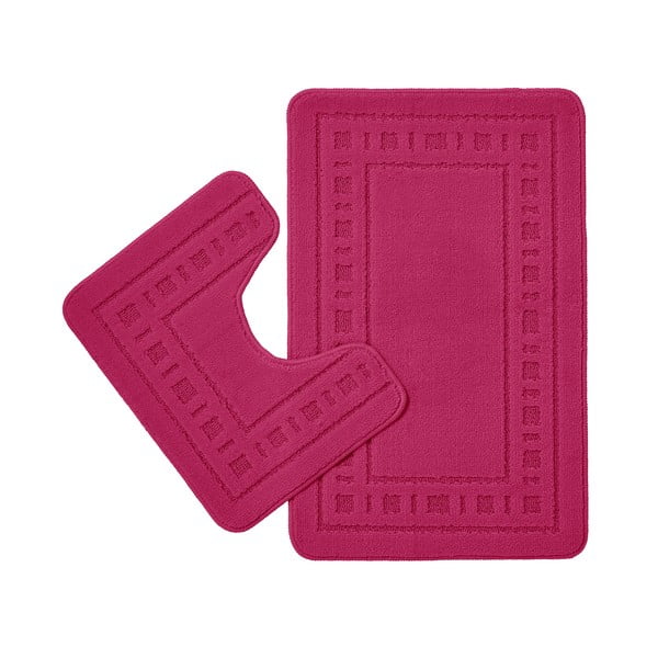 Sötét rózsaszín fürdőszobai kilépő szett WC-hez, 2 db-os 50x80 cm Armoni – Catherine Lansfield