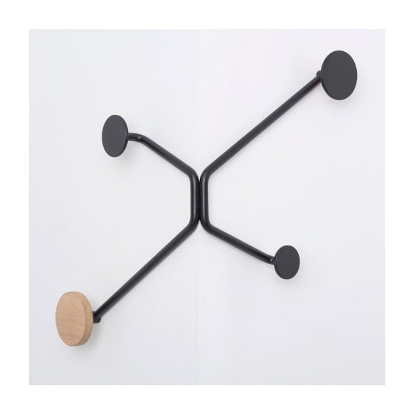 Hook fekete fali akasztó külső sarokra - Gazzda-image-2