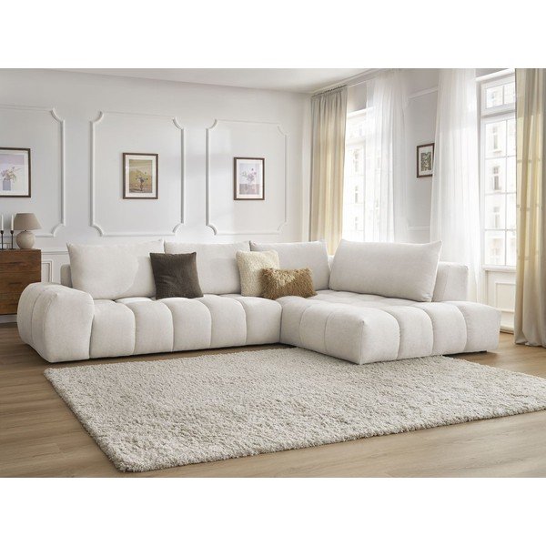 Fehér sarokkanapé (jobb oldali) Everest – Bobochic Paris-image-1