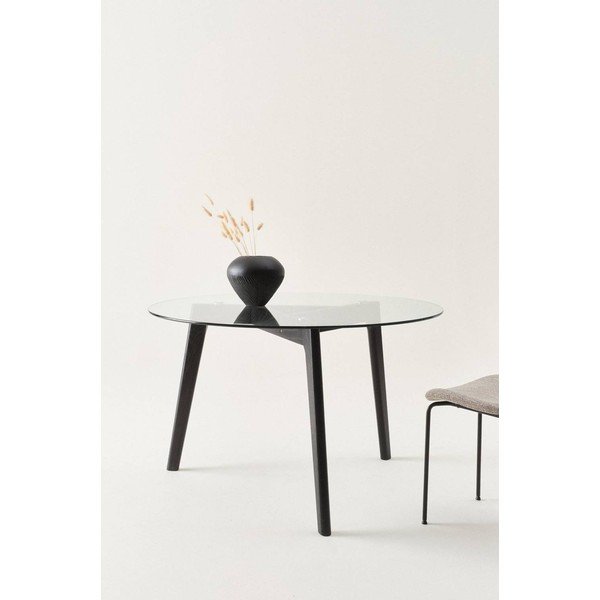 Tölgyfa kerek étkezőasztal ø 120 cm Malevik – Jotex-image-1