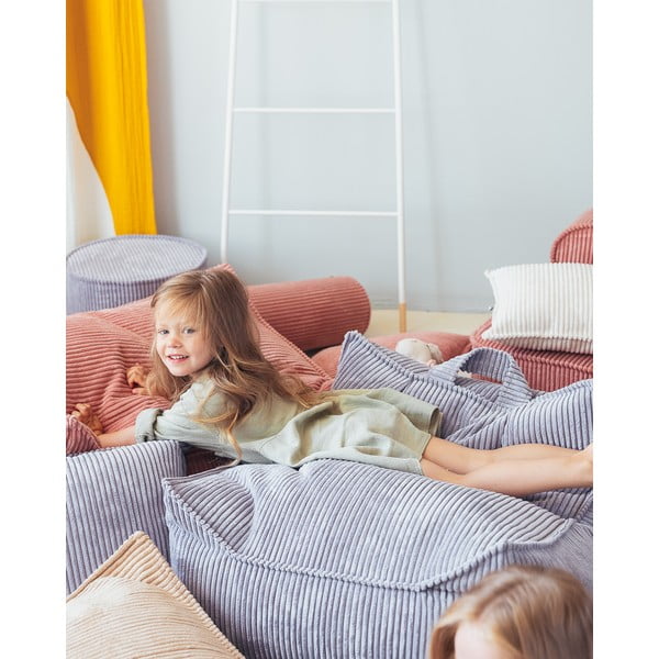 Kék kordbársony gyerek babzsákfotel Chair – Wigiwama-image-4