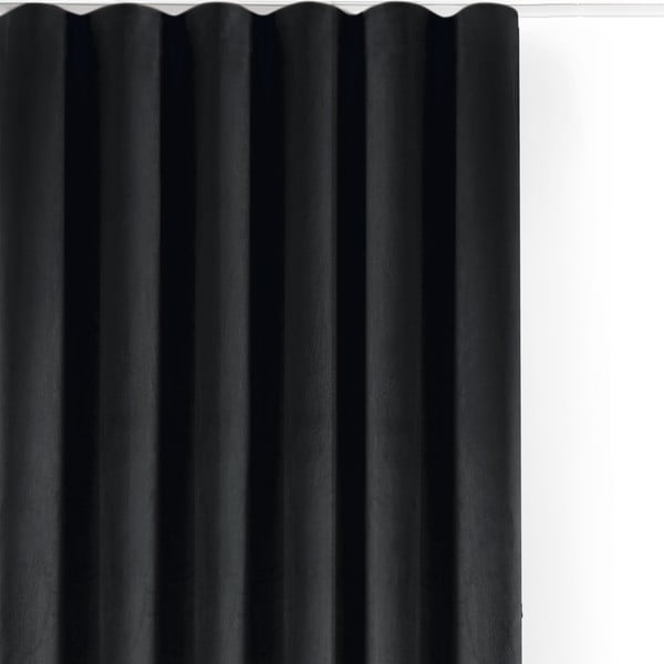 Fekete bársony dimout (részleges sötétítő) függöny 200x250 cm Velto – Filumi