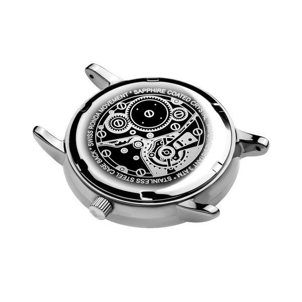 Marrio férfi karóra fekete valódi bőrszíjjal - Walter Bach-image-2