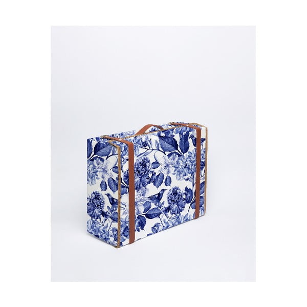 Valise Blue Flowers virágmintás bőrönd, 31 x 40 cm - Surdic