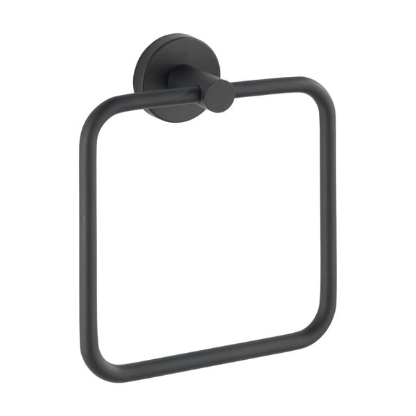 Matt fekete fali rozsdamentes acél törölközőtartó Bosio – Wenko-image-2