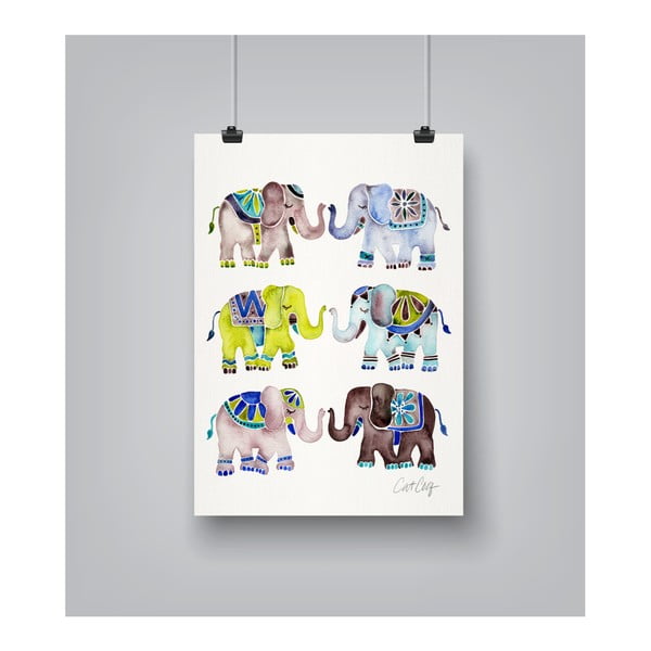 Elephant Collection by Cat Coquillette 30 x 42 cm-es plakát