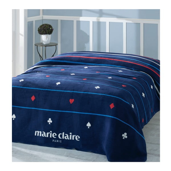 Marie Claire Carte sötétkék pokróc, 200 x 220 cm