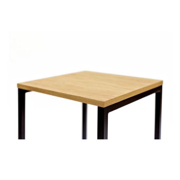 Fekete-natúr színű bárszék tölgyfa dekorral Frame – Woodman-image-4